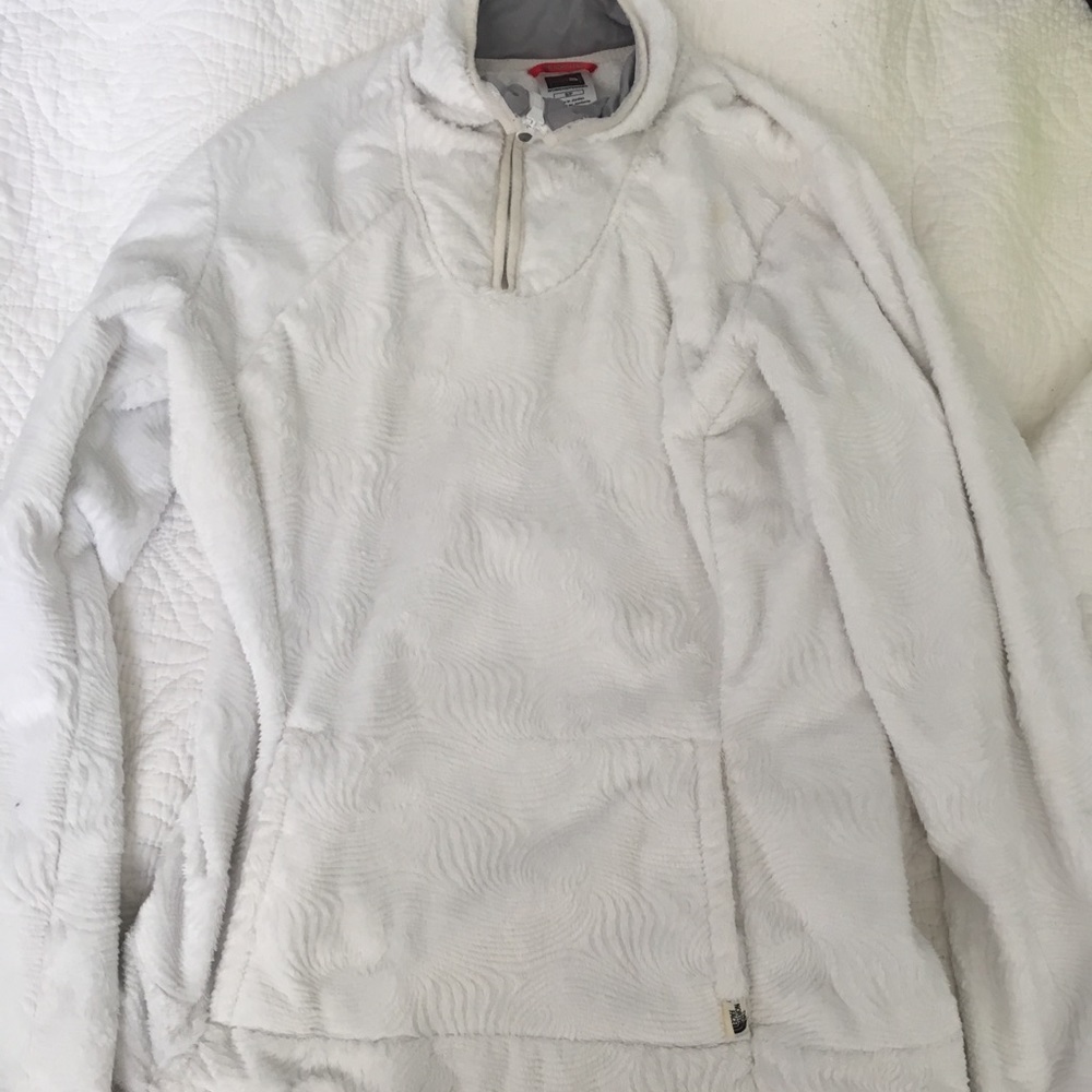 NorthFace quarter zip-up white pullover